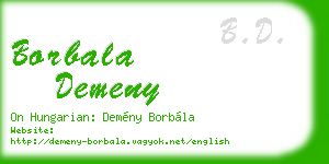 borbala demeny business card